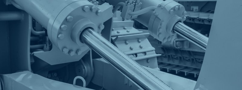 Hydraulisk sylinder på anleggsmaskin