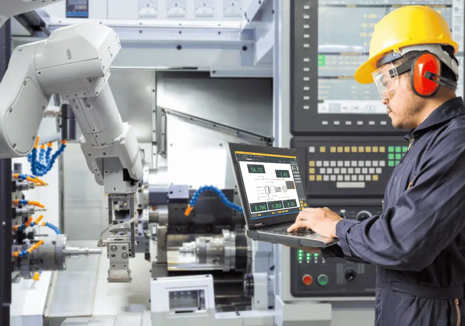 Sylcom-programvare i bruk ved robotcelle